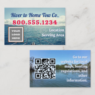 Carte De Visite Code QR du logo du service de remorquage de la pat