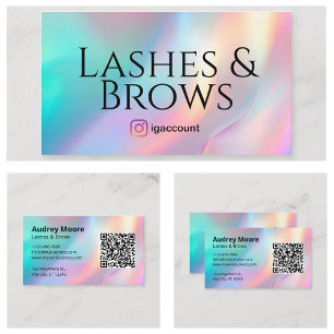 Carte De Visite Code QR du logo Lash Brows