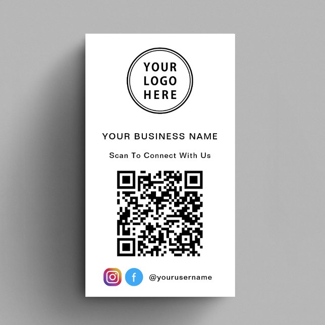 Carte De Visite Code QR du logo promotionnel (Capture attention, make connections, and leave a lasting impression with our modern QR business card)
