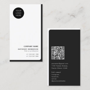 Carte De Visite Code QR du logo réseau professionnel de la société