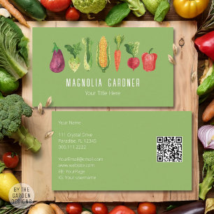 Carte De Visite Code QR du marché de l'agriculteur biologique de l