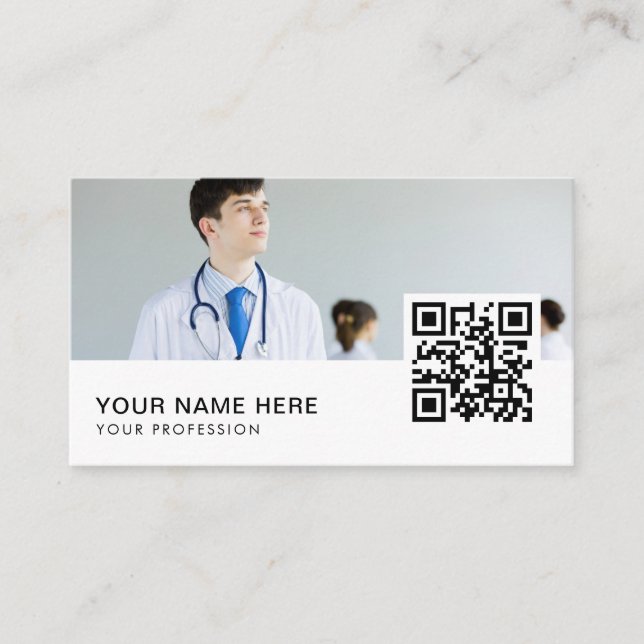 Carte De Visite Code QR du médecin (Devant)