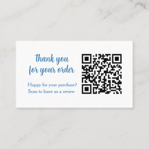Carte De Visite Code QR du Mélangeur Fleur Bleue Laissez-nous un a