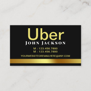 Carte De Visite Code QR du pilote Uber de partage de trajet person