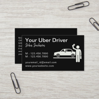 Carte De Visite Code QR du pilote Uber personnalisé