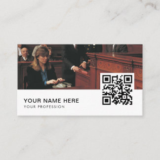 Carte De Visite Code QR du reporter judiciaire