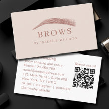 Code QR du salon de sourcils élégant minimal