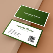 Code QR du script de bordure vert d'olive simple