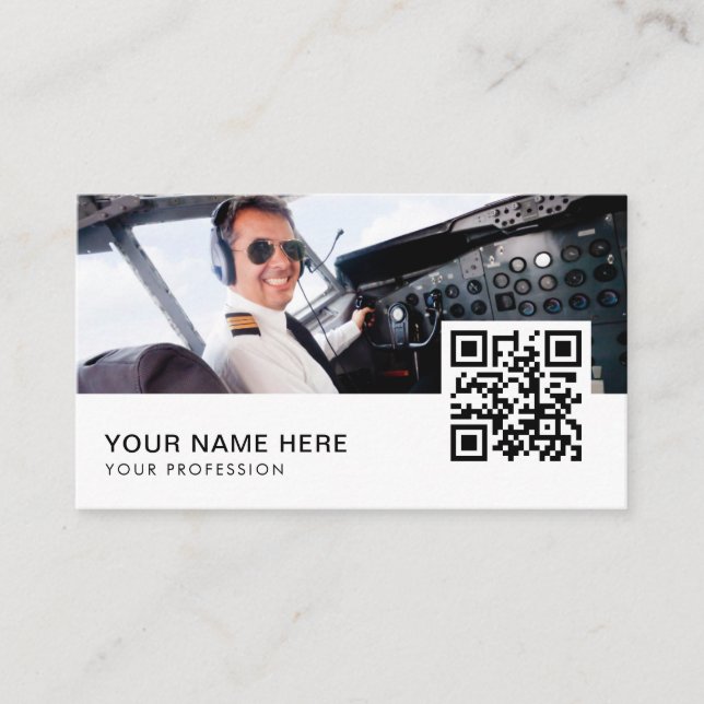 Carte De Visite code QR d'une compagnie privée (Devant)