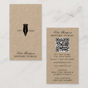 Carte De Visite Code QR élégant et classe de l'agent de signature