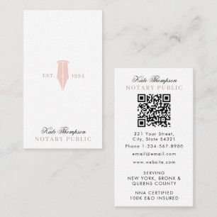 Carte De Visite Code QR élégant et classe de l'agent de signature
