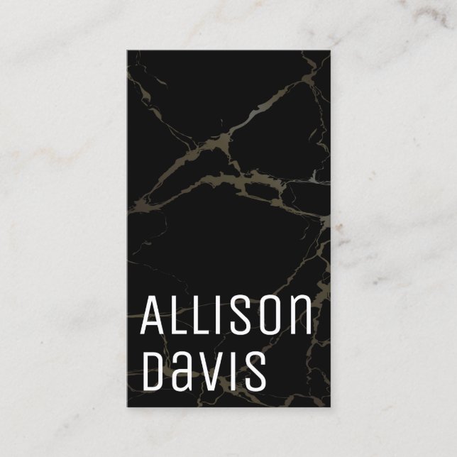 Carte De Visite Code QR en marbre (Devant)