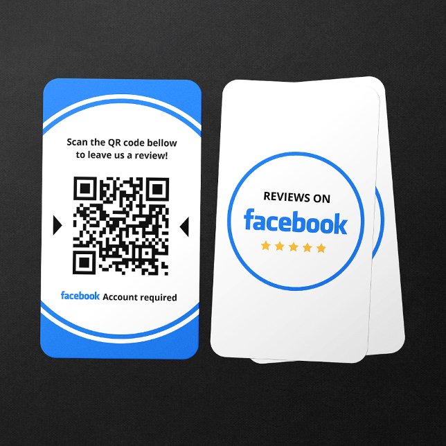 Carte De Visite Code QR Facebook Avis Évaluez Mon Entreprise 5 Éto (Créateur téléchargé)