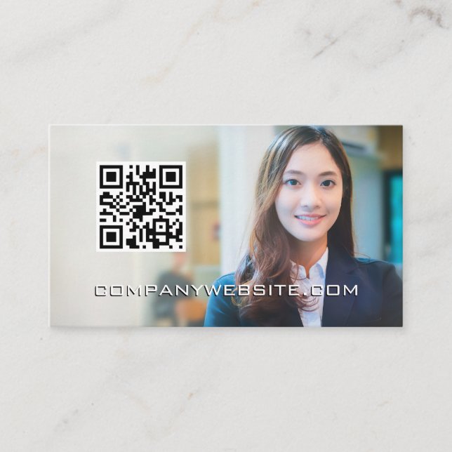 Carte De Visite Code QR | Femme d'affaires (Devant)