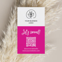 Code QR Fuschia Connexion Recto Simple