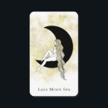 Carte De Visite *~* Code QR GODDESS Femme sur lune céleste<br><div class="desc">Design - STANDARD VERTICAL avec angles courbés Bohemian Mythical Imaginaire design. Or Le noir et le blanc sont les couleurs dominantes. * Énergétiquement Amélioré magique de la déesse Boho tribale présenté est cette nuit d'or populaire moderne SKY Lunar / Luna faux or Parties scintillant or poussiéreux Zen Artistic Celestial Univers...</div>