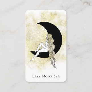 Carte De Visite *~* Code QR GODDESS Femme sur lune céleste