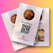 Code QR Grille de Photos Instagram Holographique