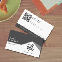 Code QR | Immobilier générique, gris minimaliste