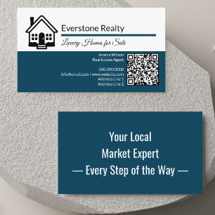 Carte De Visite Code QR immobilier professionnel