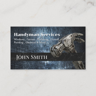 Carte De Visite Code QR Industriel style robuste homme à tout fair