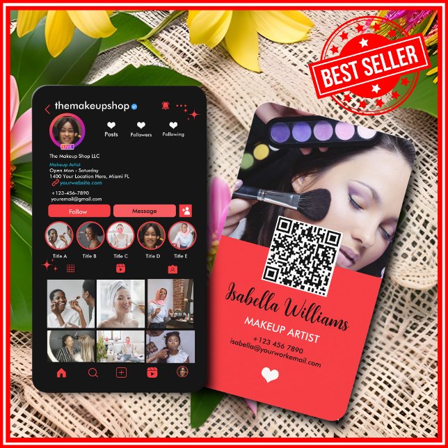 Carte De Visite Code QR Instagram (Créateur téléchargé)
