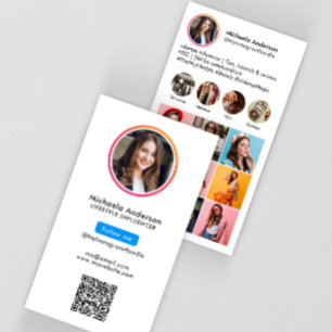 Carte De Visite Code QR Instagram Influencer