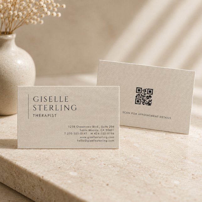 Carte De Visite Code QR Lin Thérapeute Neutre (Créateur téléchargé)