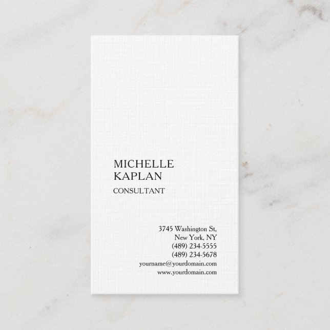 Carte De Visite Code QR Linge Moderne Professionnel Exclusif (Devant)