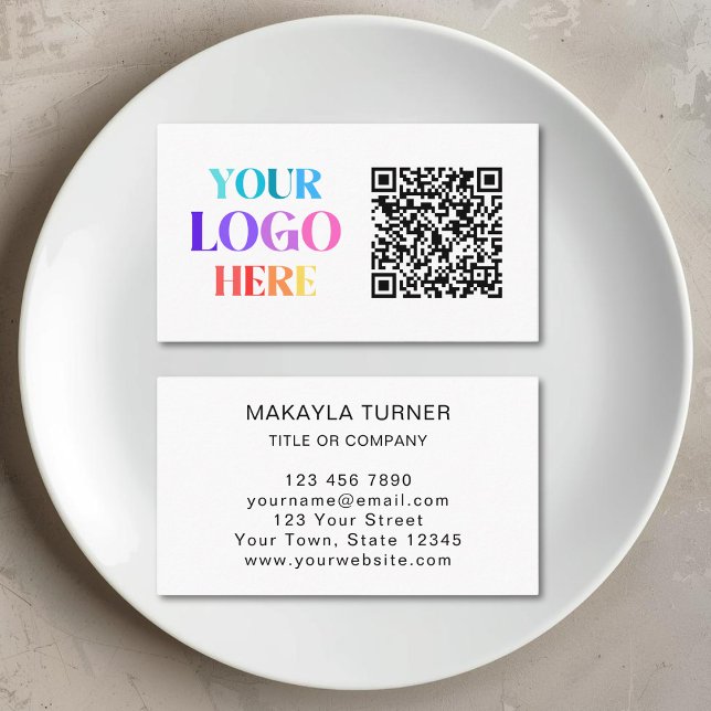 Carte De Visite Code QR Logo (Créateur téléchargé)