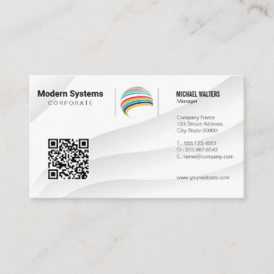 Carte De Visite Code QR   Logo de l'entreprise