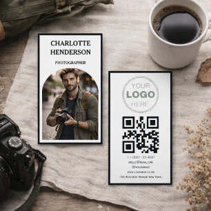 Carte De Visite Code QR Logo de révision d'entreprise personnalisé