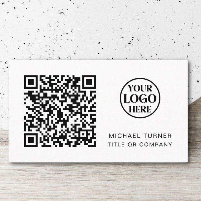 Carte De Visite Code QR Logo d'entreprise Moderne Professionnel (Créateur téléchargé)