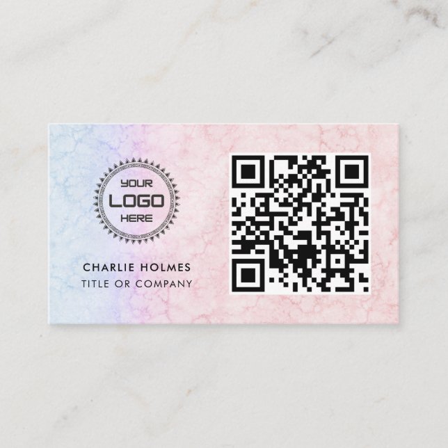Carte De Visite Code QR Logo d'entreprise | Professionnel et Moder (Devant)