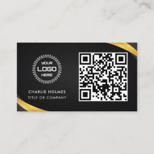 Carte De Visite Code QR Logo d'entreprise   Professionnel et Moder