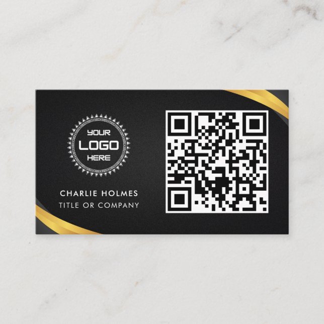 Carte De Visite Code QR Logo d'entreprise | Professionnel et Moder (Devant)