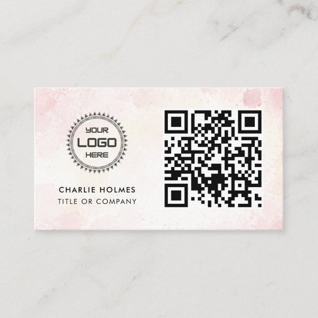 Carte De Visite Code QR Logo d'entreprise | Professionnel et Moder (Devant)