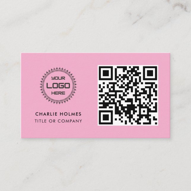 Carte De Visite Code QR Logo d'entreprise | Professionnel et Moder (Devant)