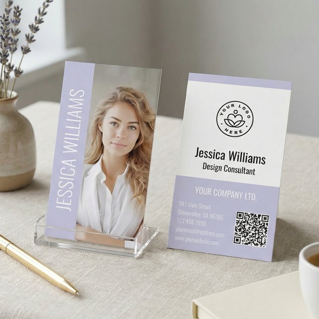 Carte De Visite Code QR Logo Entreprise Moderne Professionnel Lava (Créateur téléchargé)