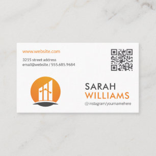 Carte De Visite Code QR Logo Finance