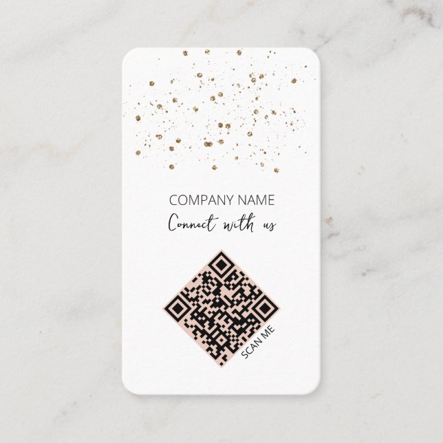 Carte De Visite Code QR minimal Connectez-vous avec nous (Devant)