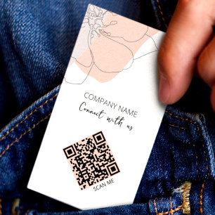 Carte De Visite Code QR minimaliste Connectez-vous avec nous