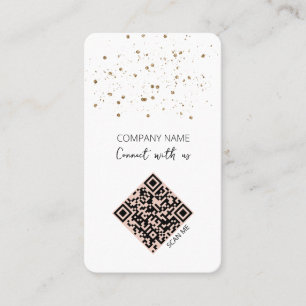 Carte De Visite Code QR minimaliste Connectez-vous avec nous