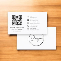 Code QR minimaliste du logo professionnel de la so