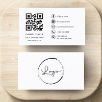 Code QR minimaliste du logo professionnel de la so