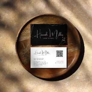 Carte De Visite Code QR minimaliste élégant et moderne Palm