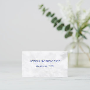 Carte De Visite Code QR minimaliste et organisé en marbre blanc
