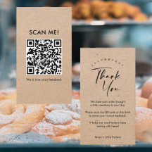 Code QR Minimaliste Kraft pour laisser un avis