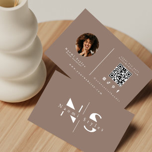 Carte De Visite Code QR Minimaliste Moderne Photo Professionnelle