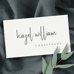 Carte De Visite Code QR minimaliste moderne simple noir et blanc